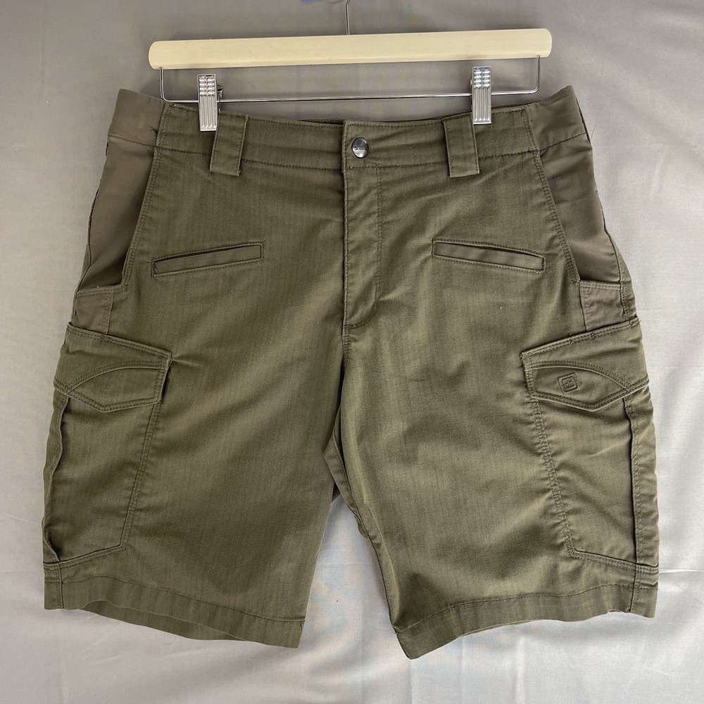 5.11 Tactical Series Men's Ripstop Cargo Shorts Pockets Army Green 34